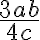\frac{3ab}{4c}