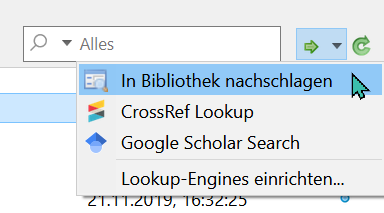 Bibliothek nachschlagen