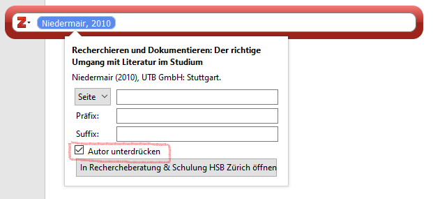 Autor unterdrücken