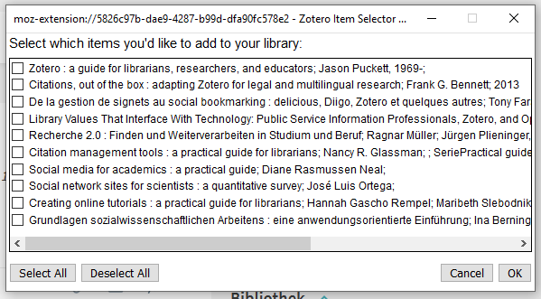 Auswahl Nebis