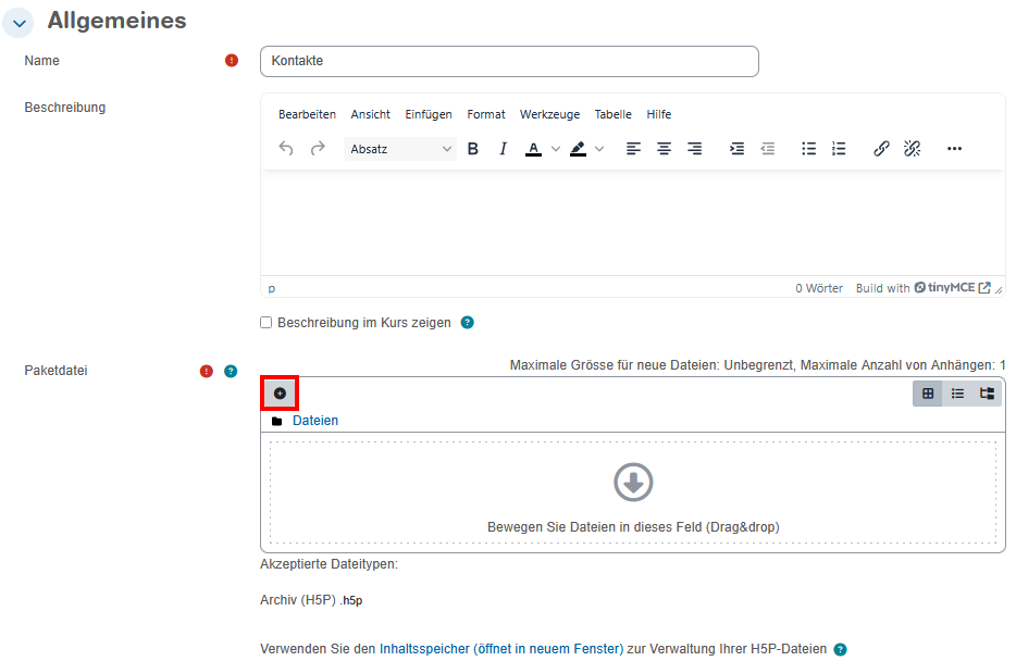 Abschnitt Allgemeines