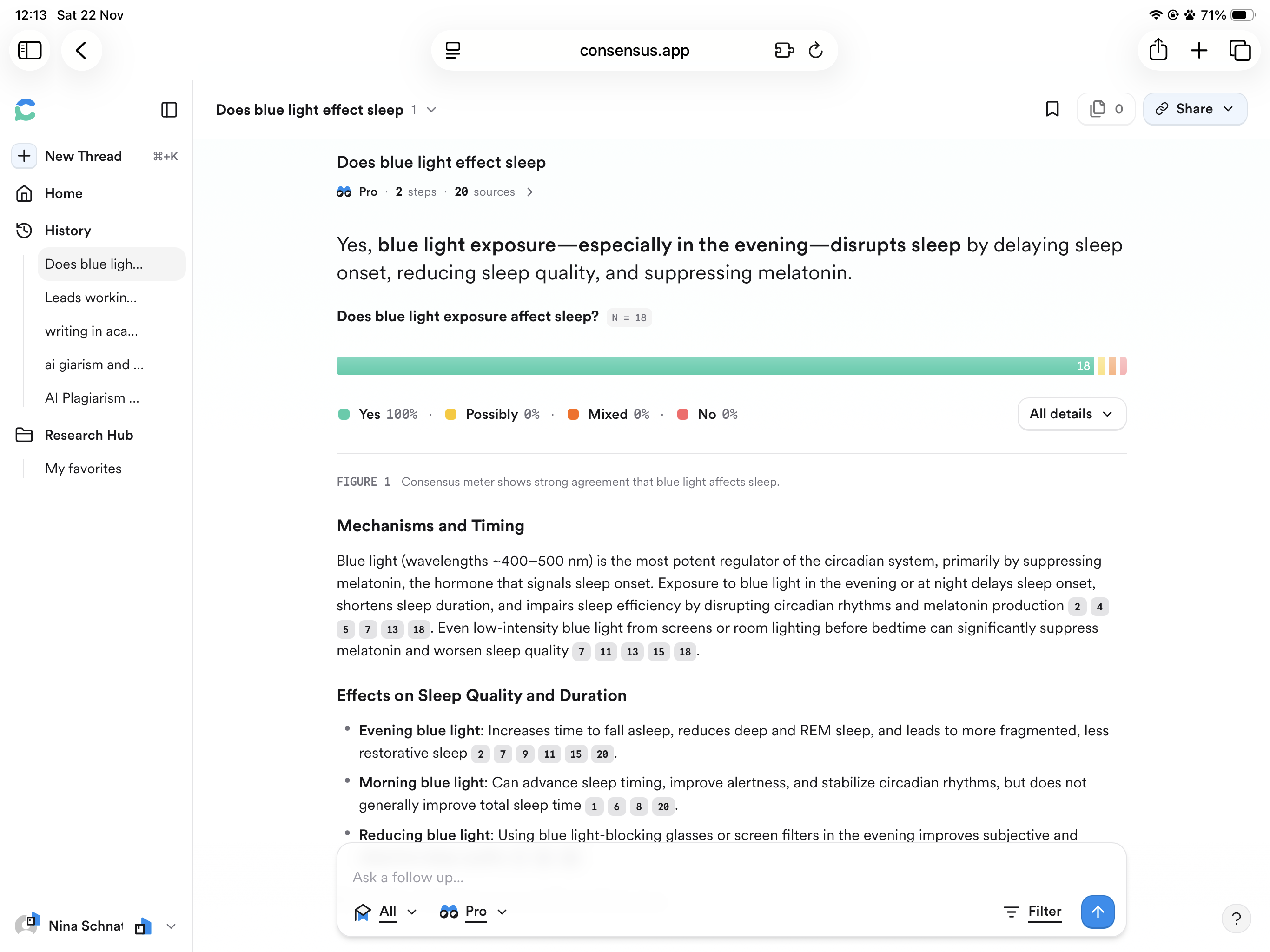 Consensus Ergebnisse 