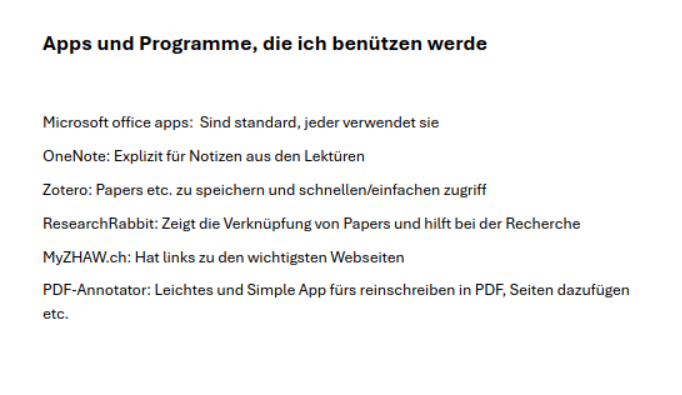 die Haupt webseiten/apps die ich verwenden werde